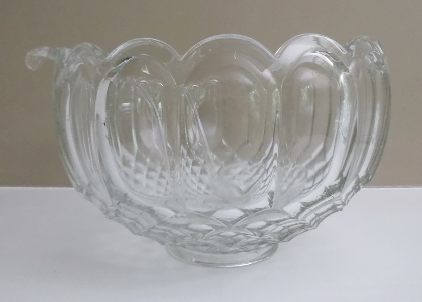 Vintage Glass Punch Bowl Set
