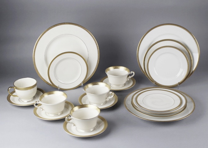 Syracuse China "Old Ivory" with Gilt Trims, Lenox "Lowell"