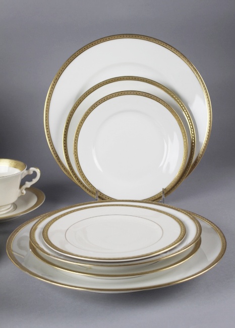 Syracuse China "Old Ivory" with Gilt Trims, Lenox "Lowell"