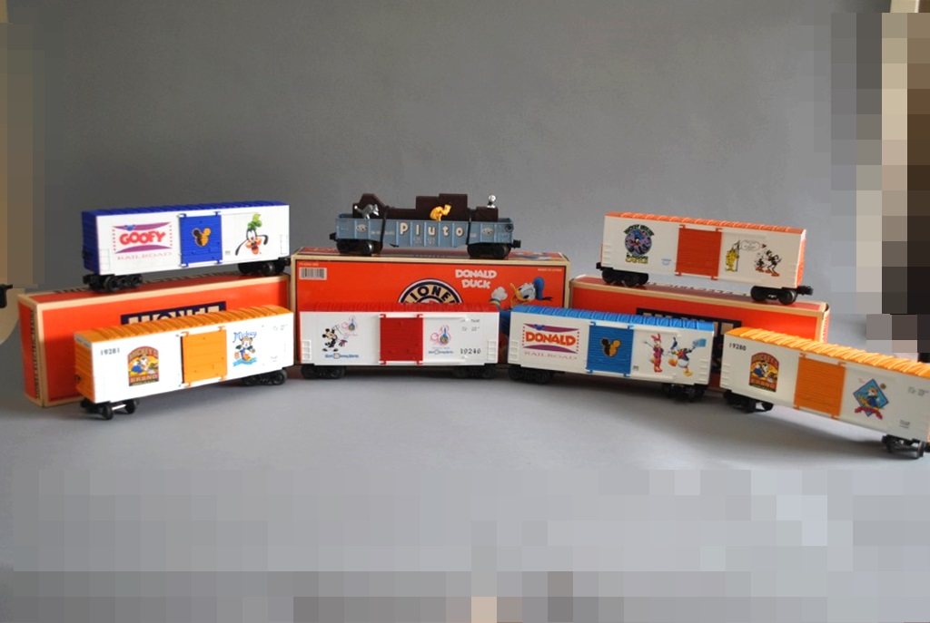 Seven Lionel Electric Trains Disney Collection with Boxes