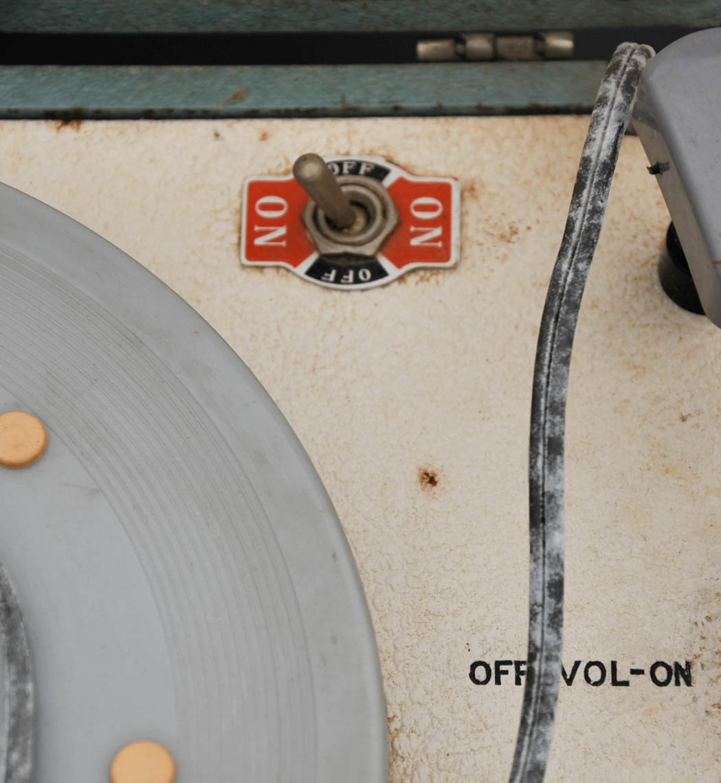 Duo of Record Players and Various Singles