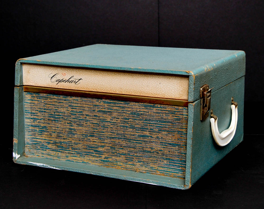 Duo of Record Players and Various Singles