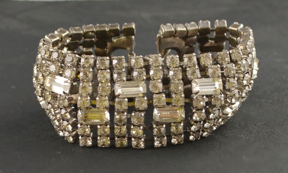 Vintage Clear Rhinestone Bracelet