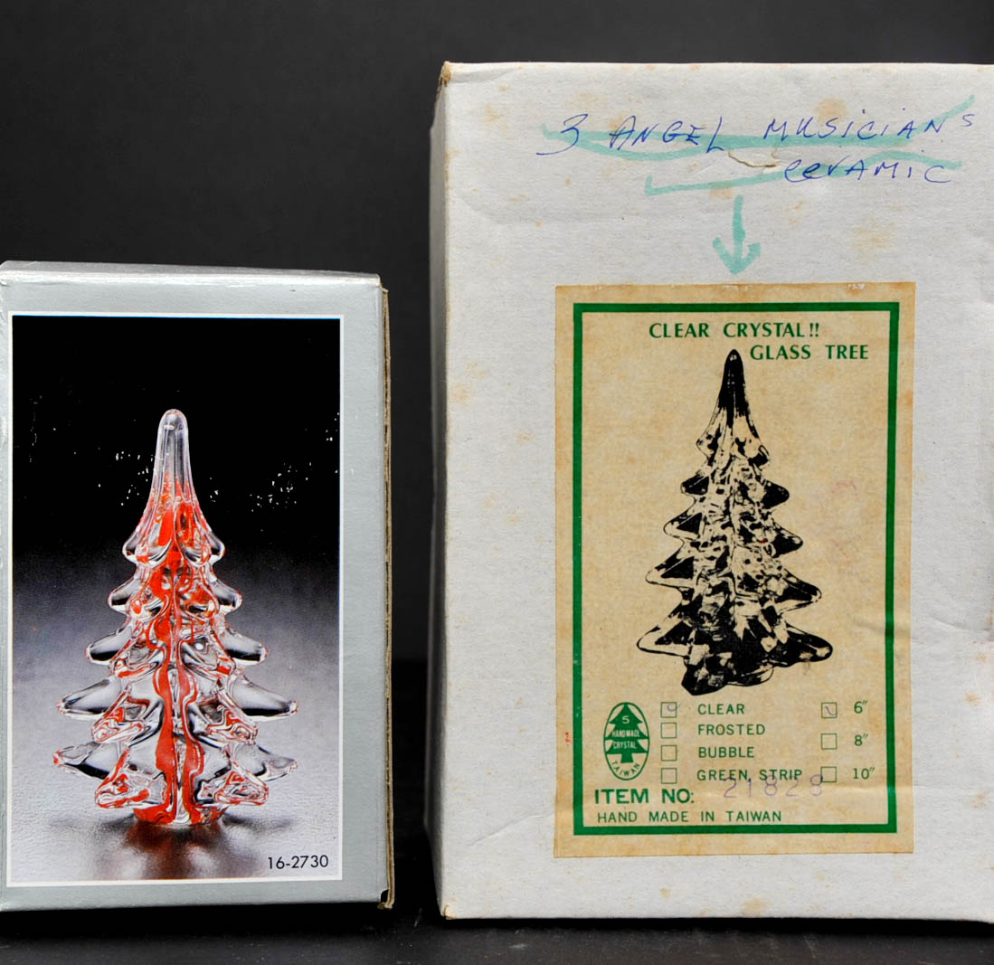 Ceramic and Glass Christmas Trees