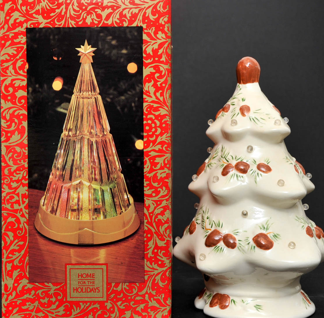 Ceramic and Glass Christmas Trees