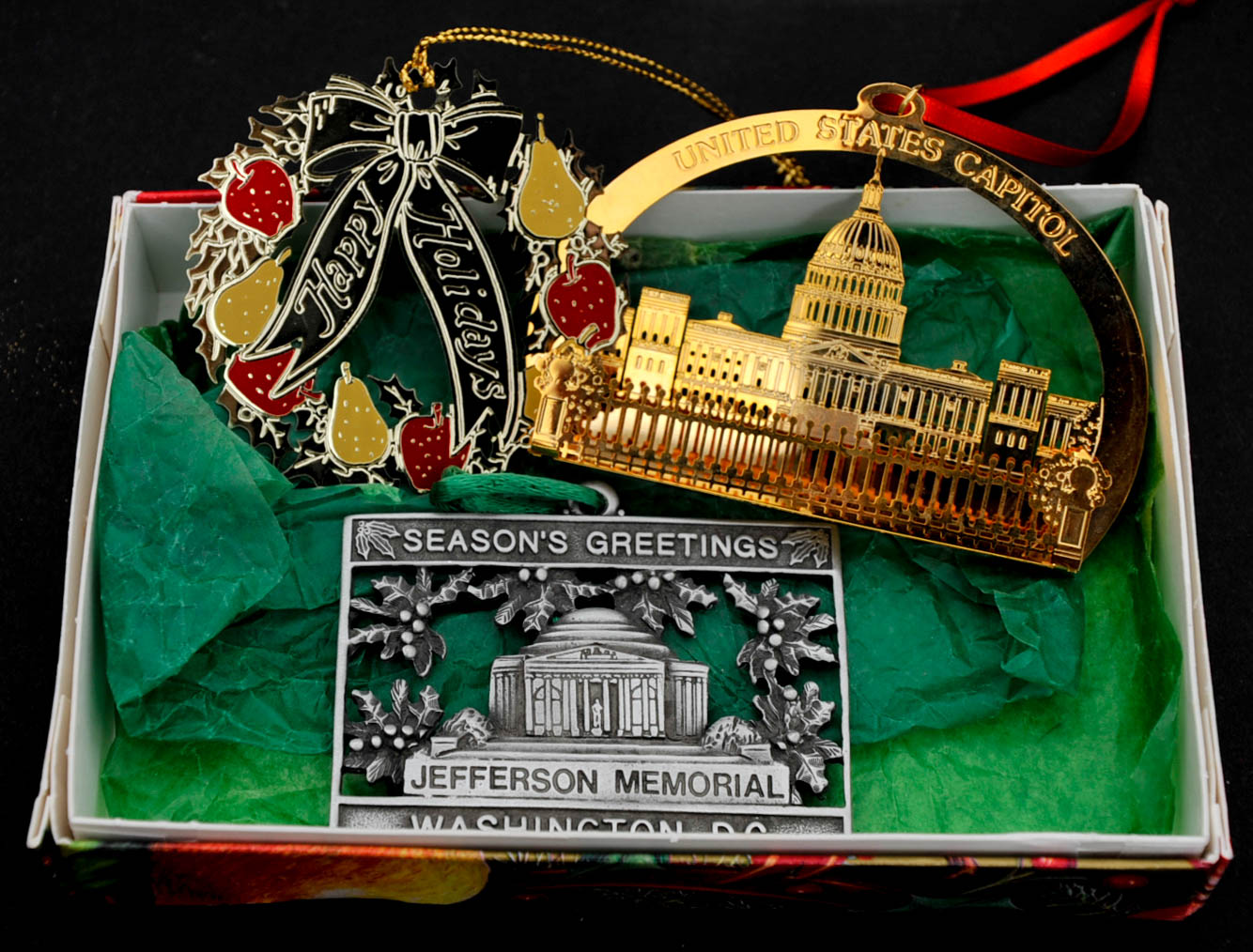 Variety of Silver and Gold Ornaments