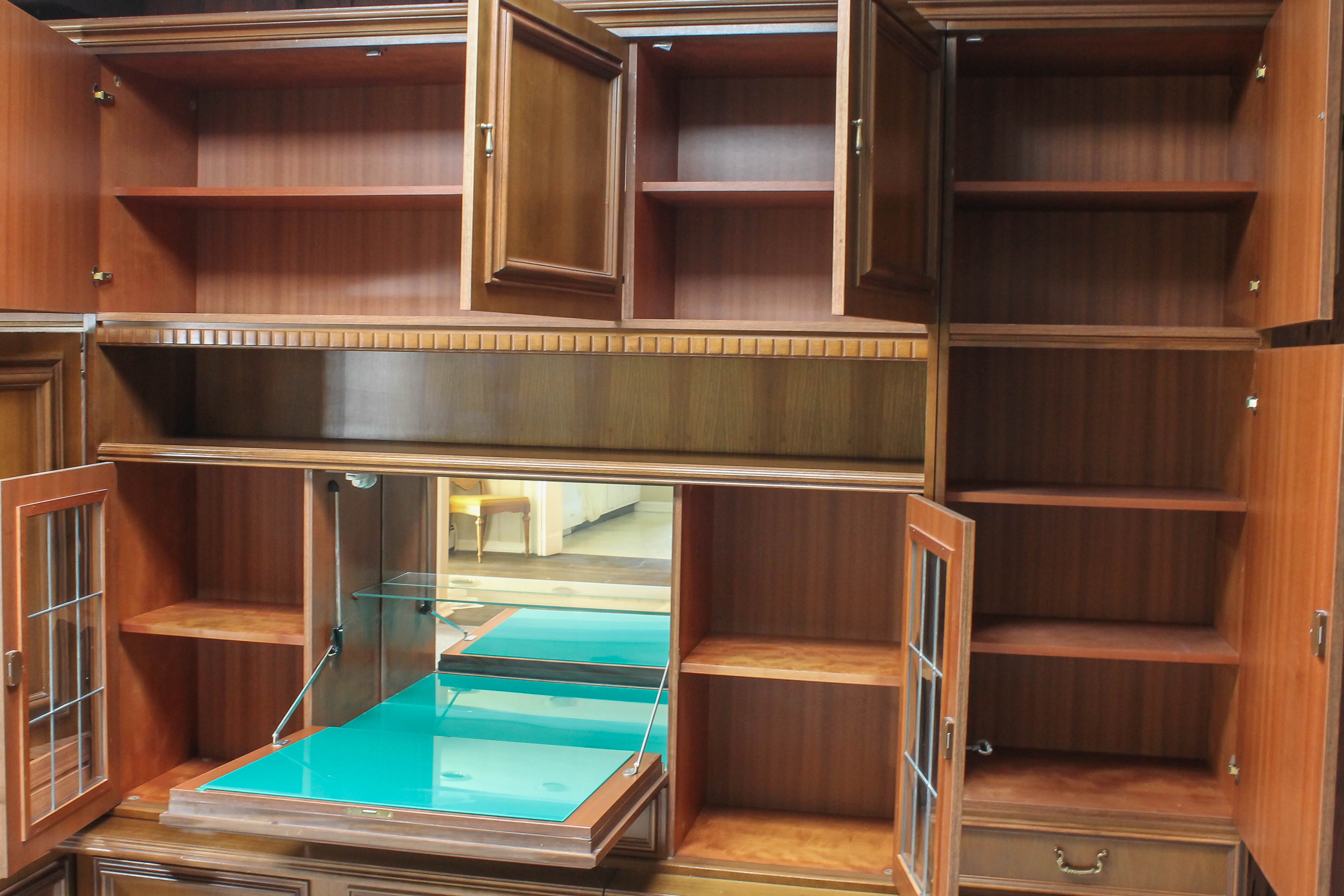 German Shrunk Sectional Entertainment Center