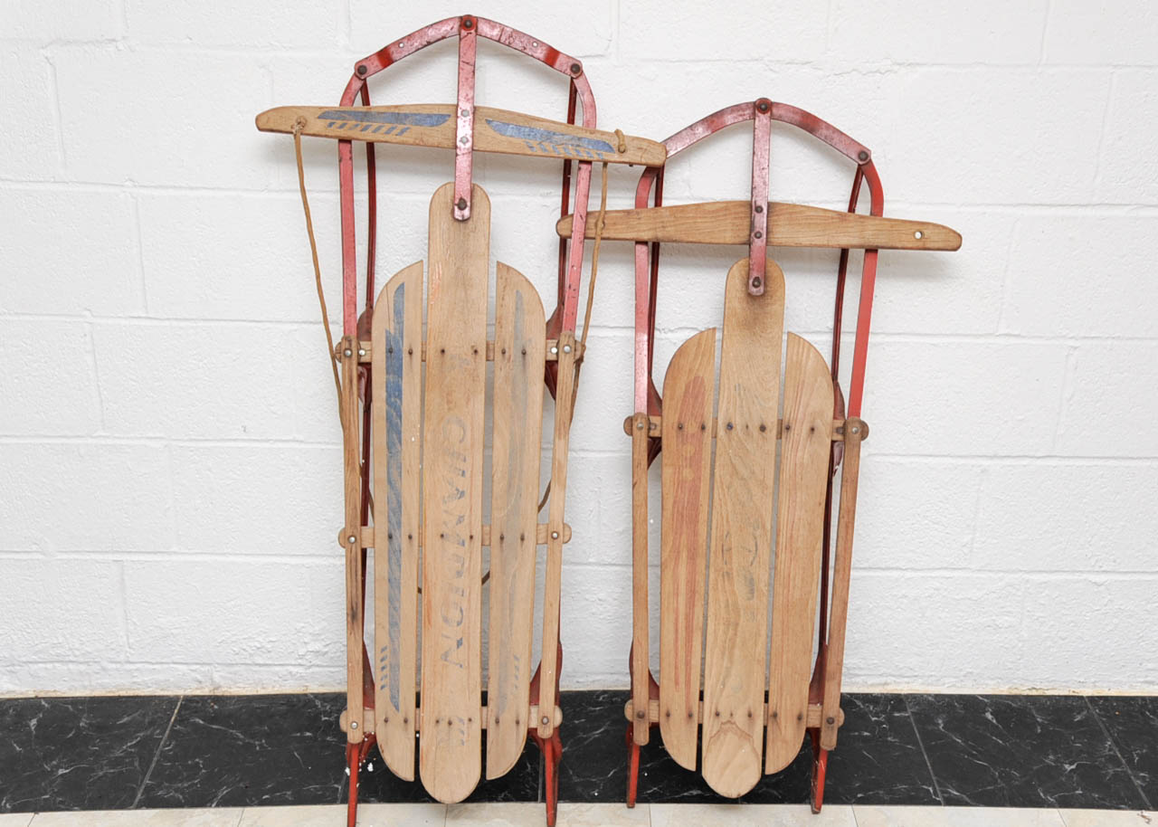 Vintage Steel Runner Sleds