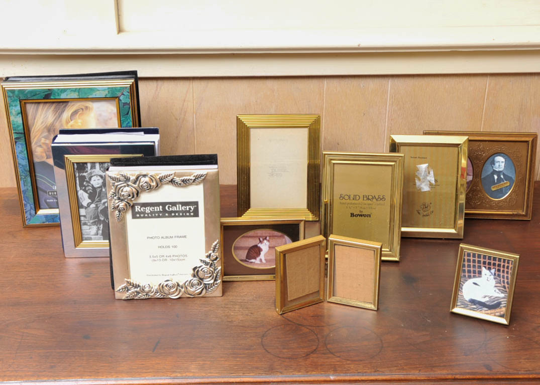 Gold Toned Picture Frames and Photo Albums