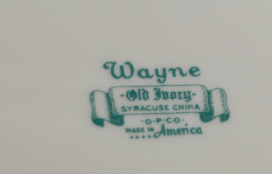 Collection of Syracuse China "Wayne" and "Radcliffe" Dinnerware