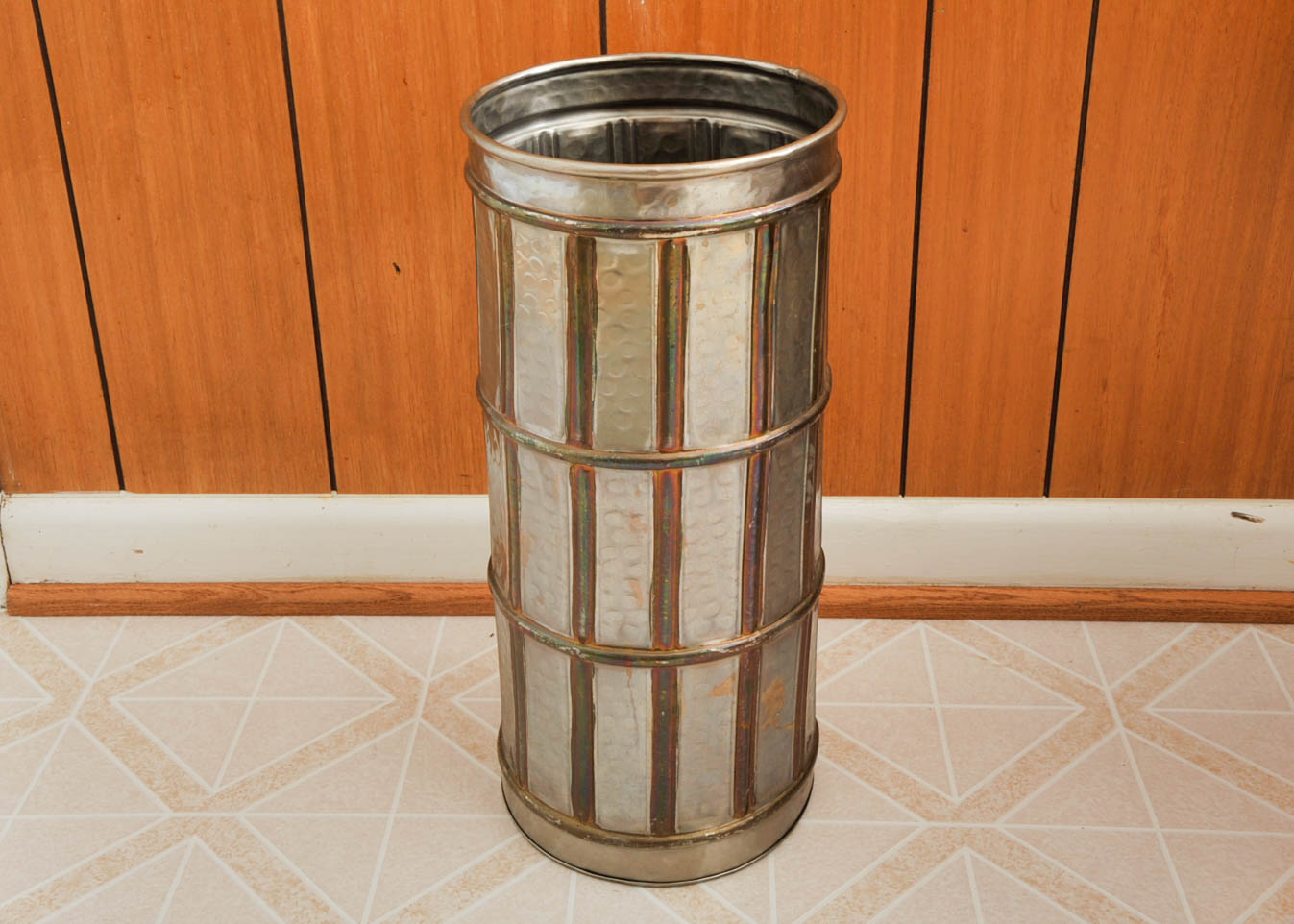 Silver Toned Umbrella Stand