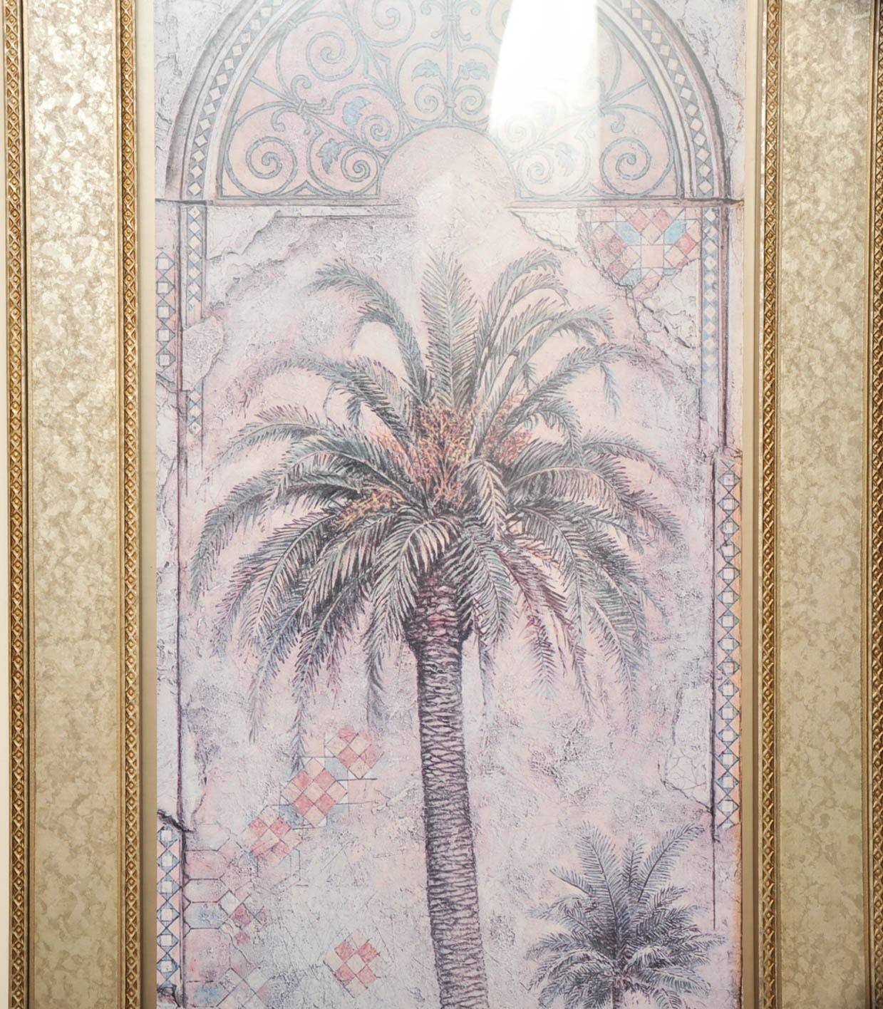 Framed Print and Accent Shelf