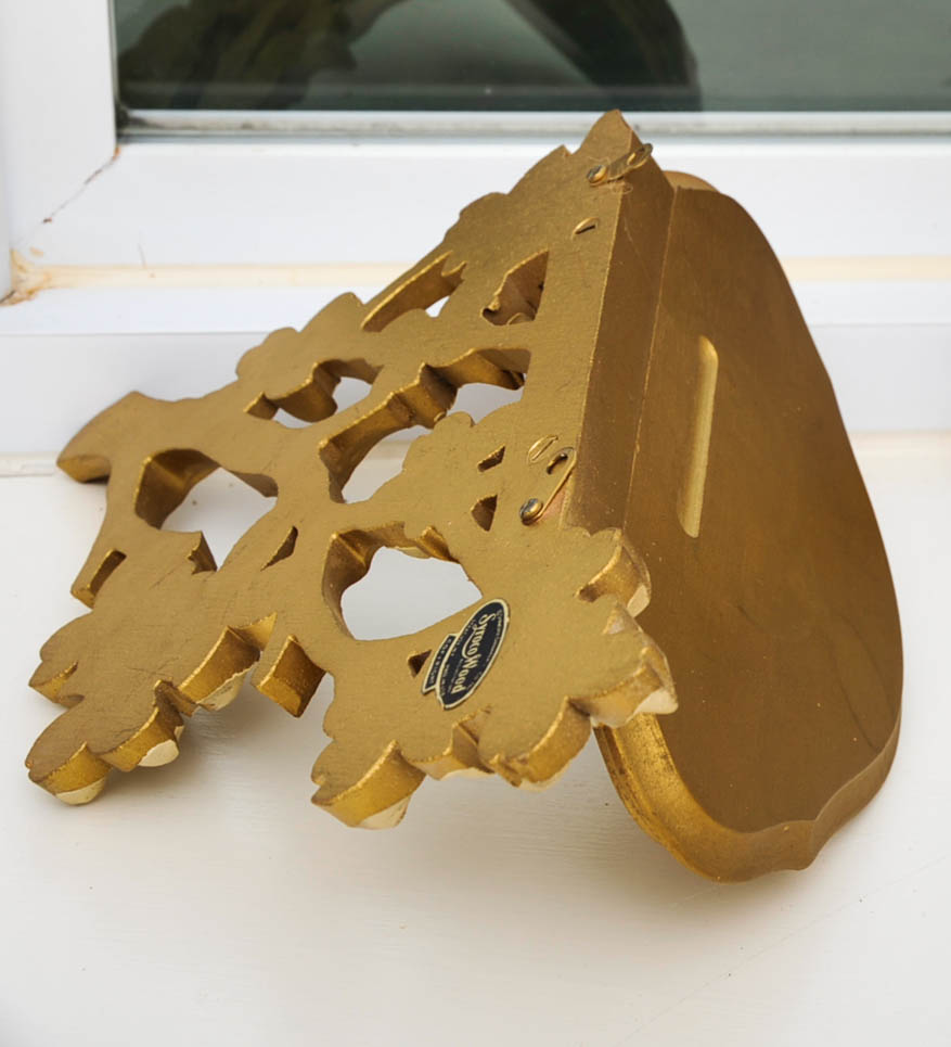 Pair of Syroco wood Wall Shelves