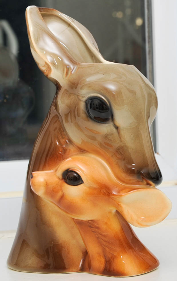 Royal Copley Deer and Fawn Vases