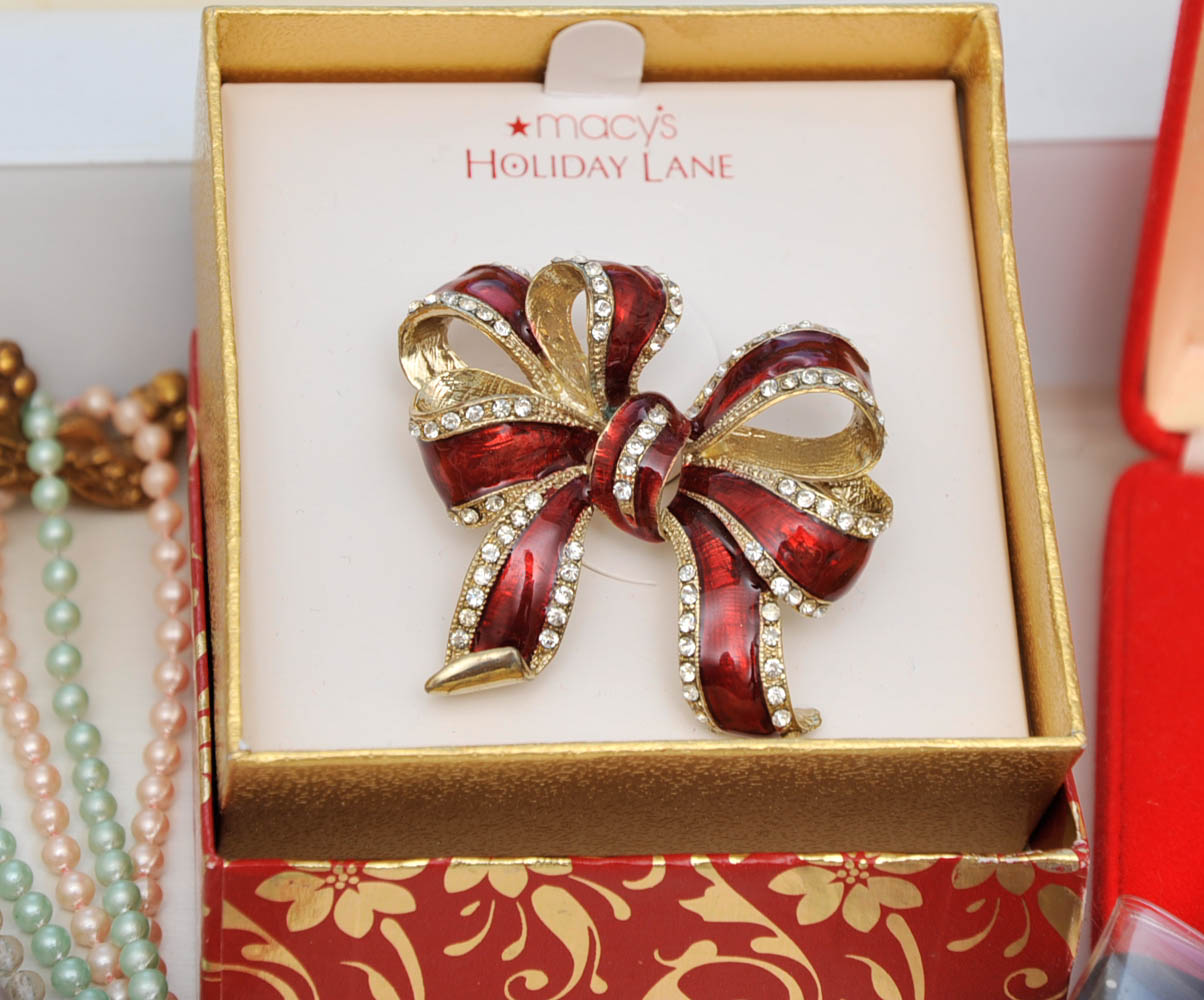 Christmas Brooches and Fashion Watches