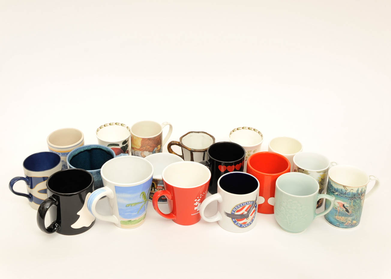 Coffee Mug Collection and Wall Rack