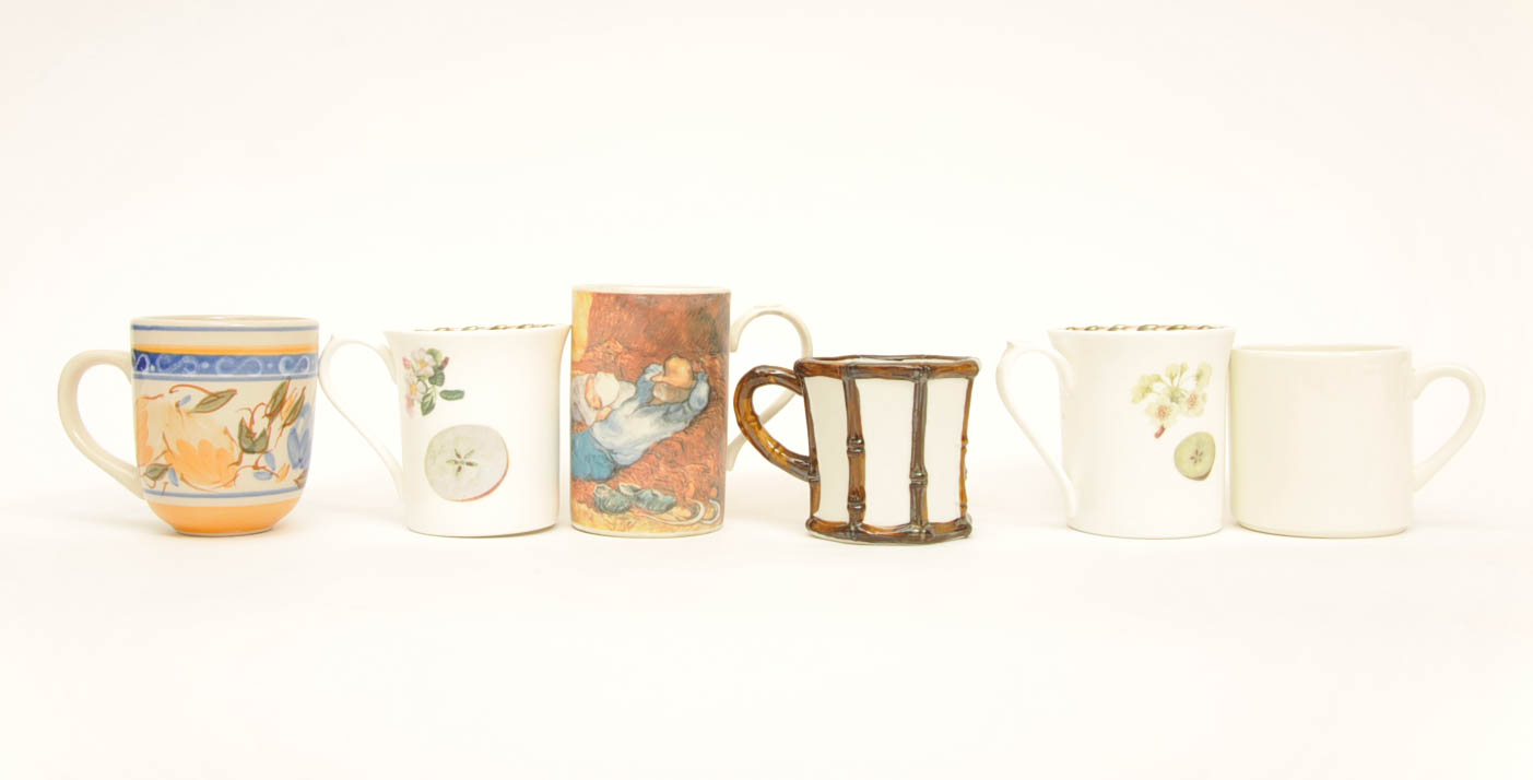 Coffee Mug Collection and Wall Rack