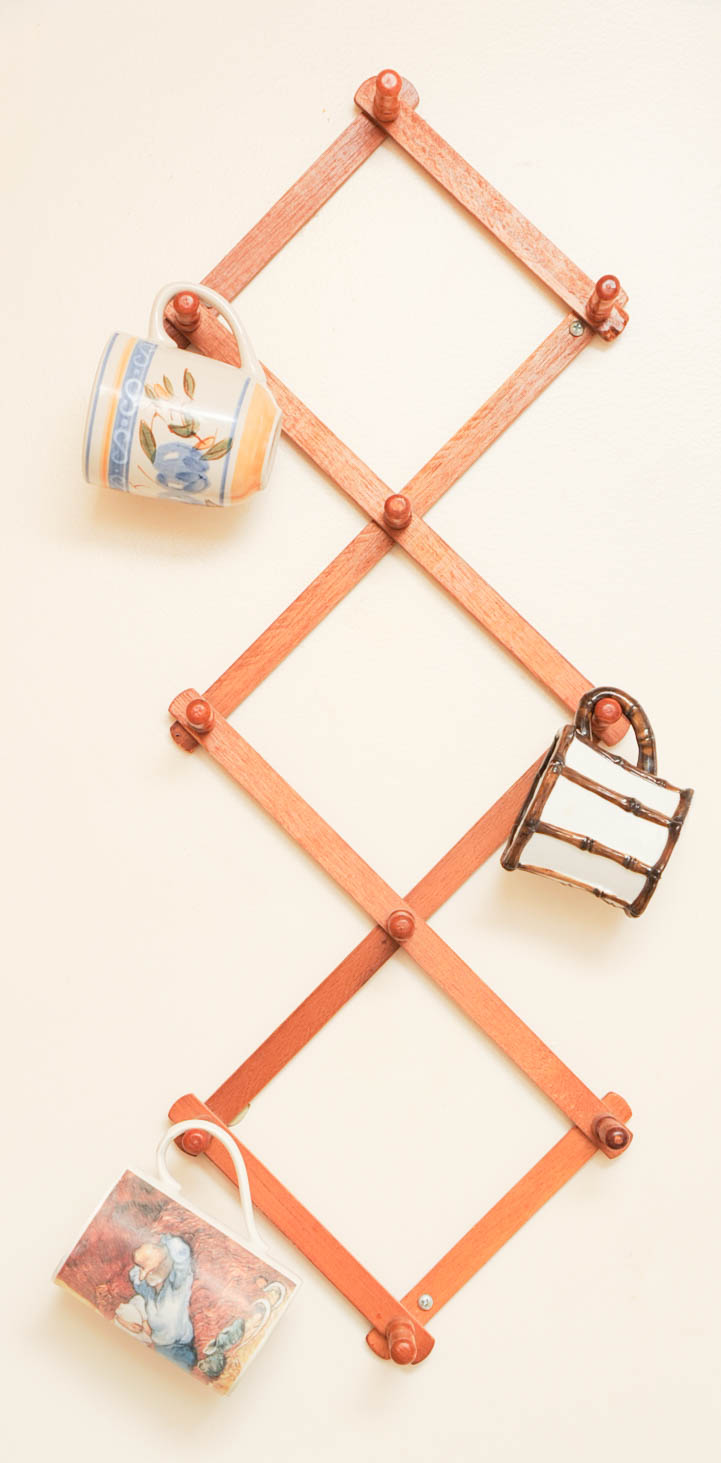 Coffee Mug Collection and Wall Rack