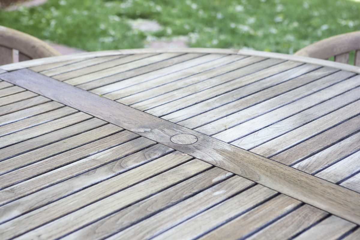 Smith and Hawken Teak Patio Table and Four Chairs