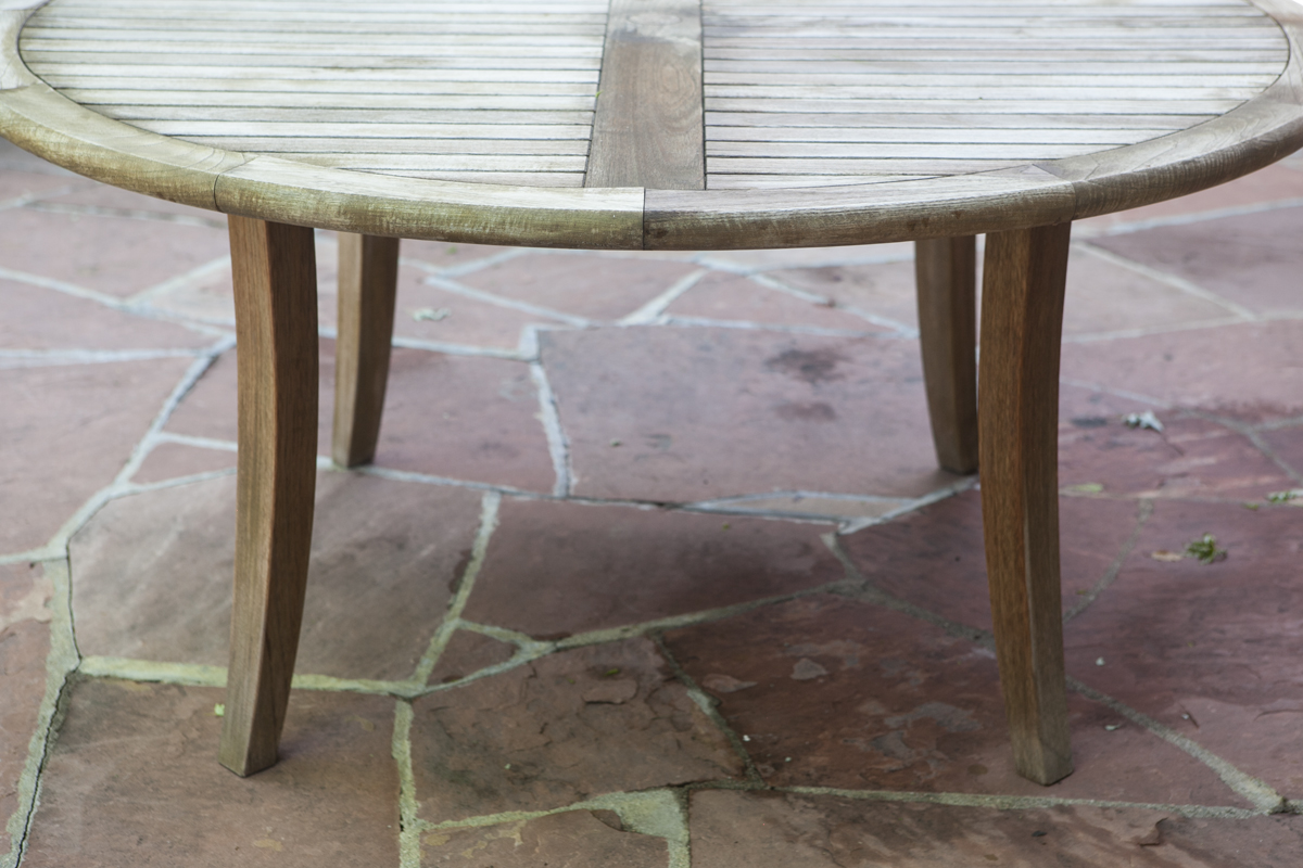 Smith and Hawken Teak Patio Table and Four Chairs