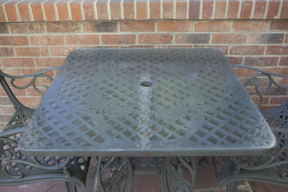 Wrought Iron Patio Table and Four Chairs