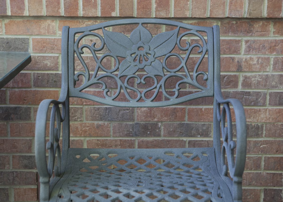 Wrought Iron Patio Table and Four Chairs