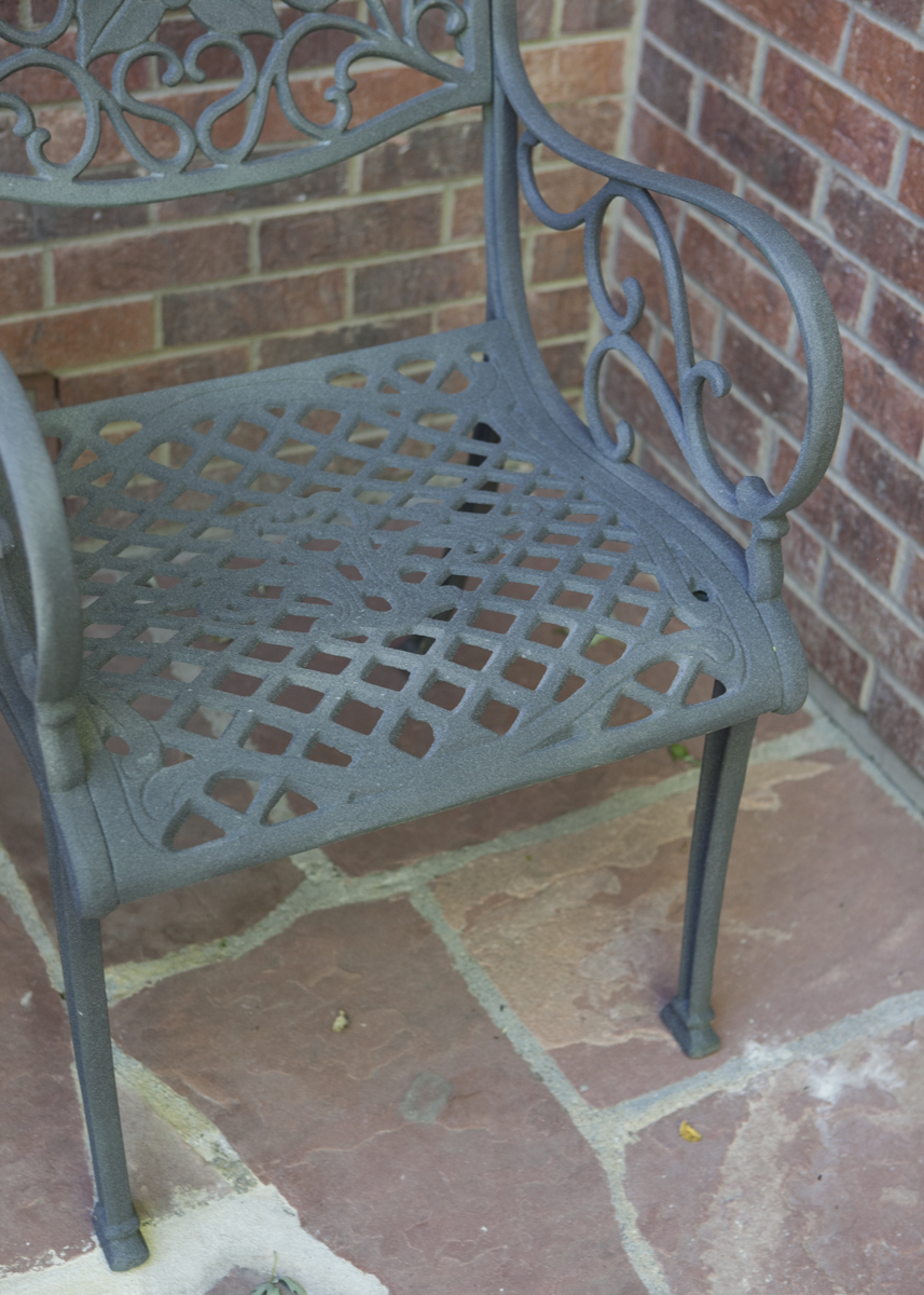 Wrought Iron Patio Table and Four Chairs