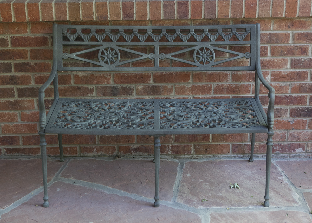 Wrought Iron Patio Bench