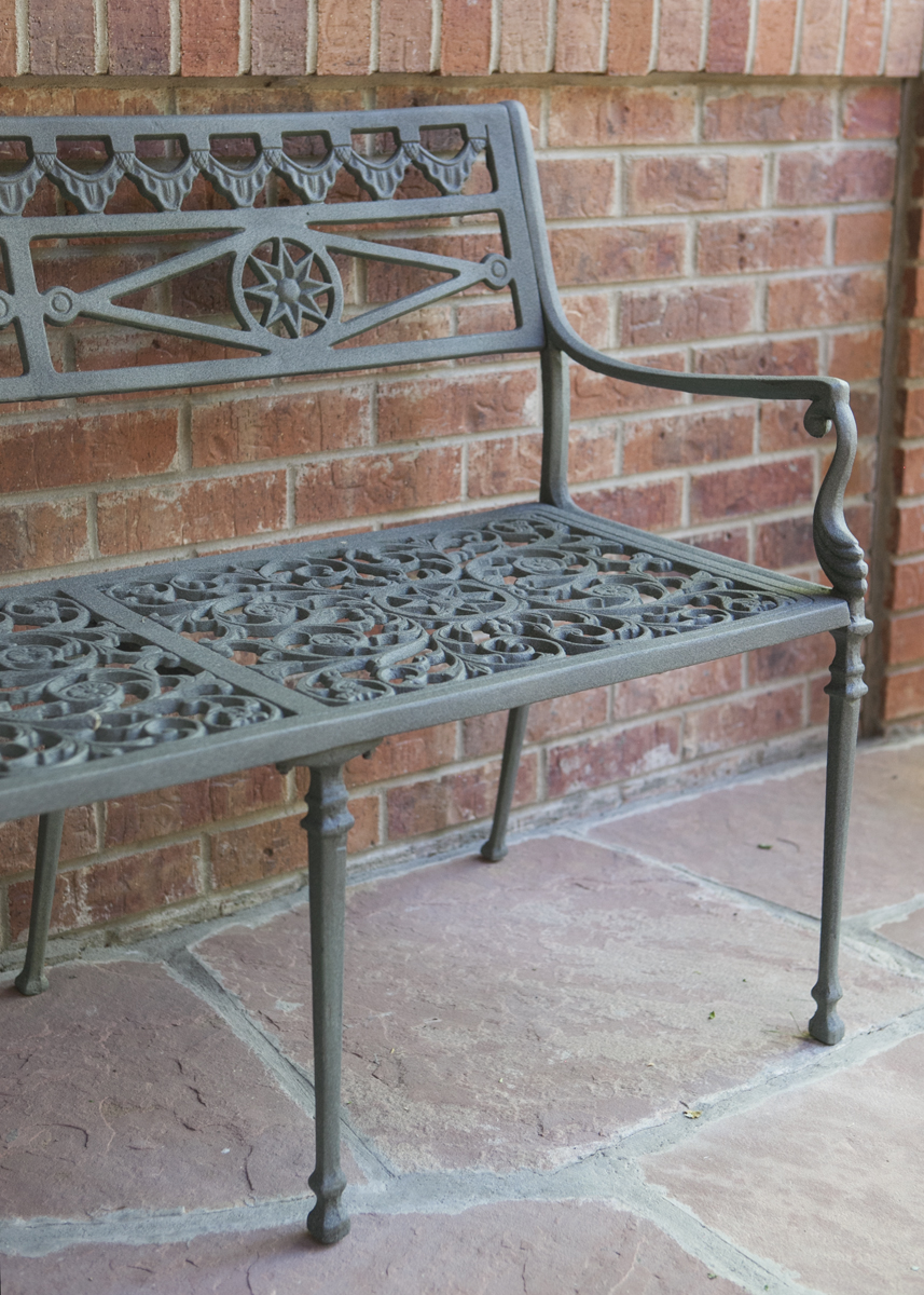 Wrought Iron Patio Bench