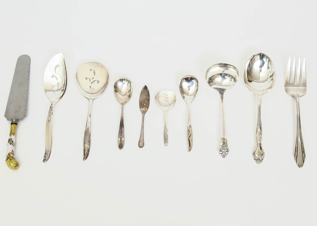 Assorted Silver Plated Serving Pieces