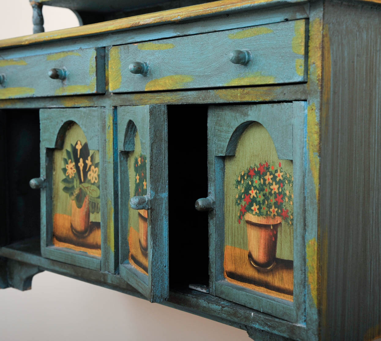 Miniature Painted Cabinet