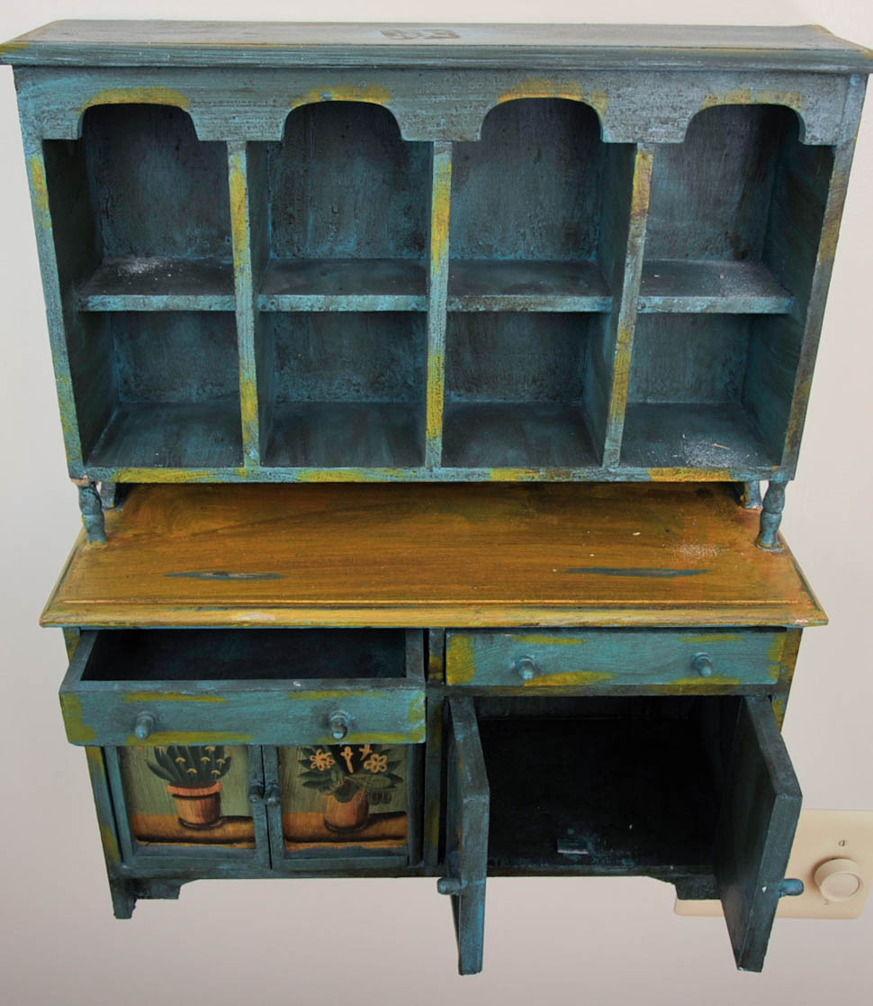 Miniature Painted Cabinet