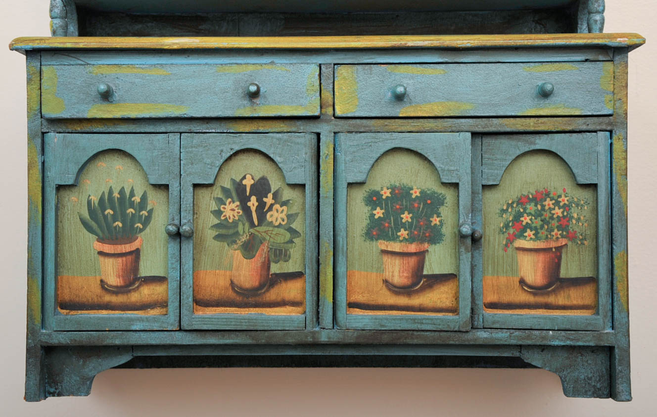 Miniature Painted Cabinet