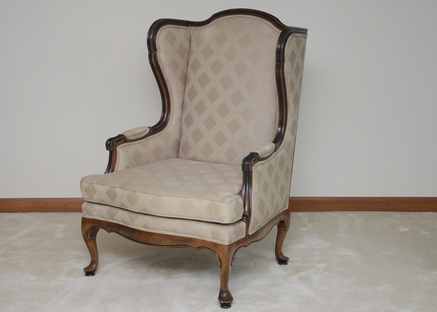 Ethan Allen Queen Anne style Wing Back Chair