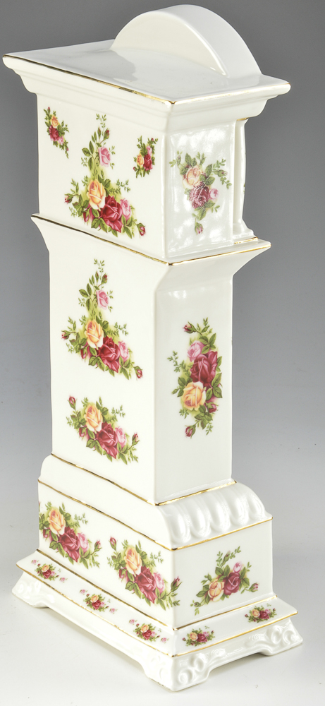Royal Albert Old Country Roses China Miniature Grandfather Clock