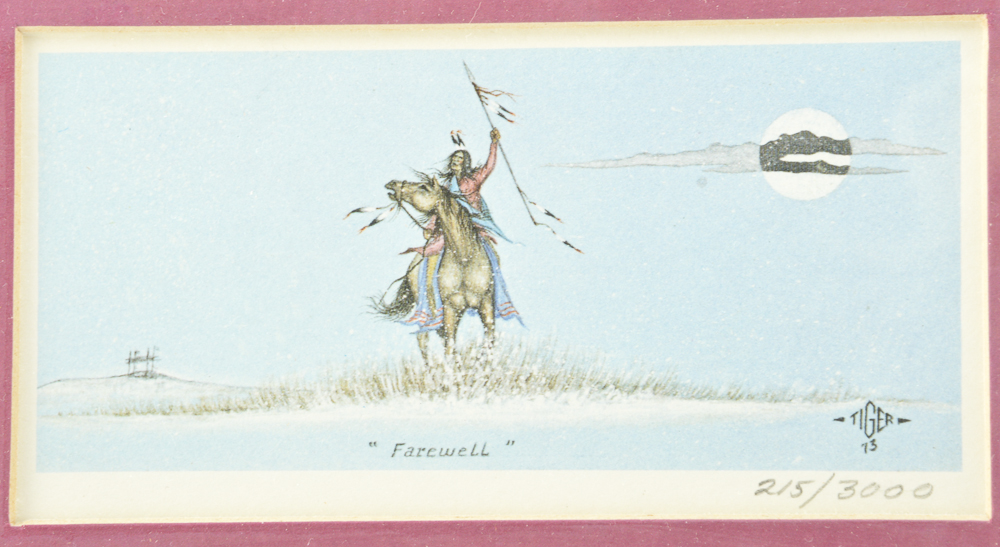 Johnny Tiger Jr. "Farewell" L/E Photo Offset Lithograph