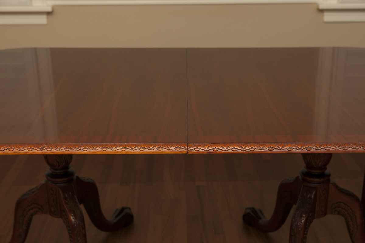 Custom Made Chippendale Style Dining Table and Chairs