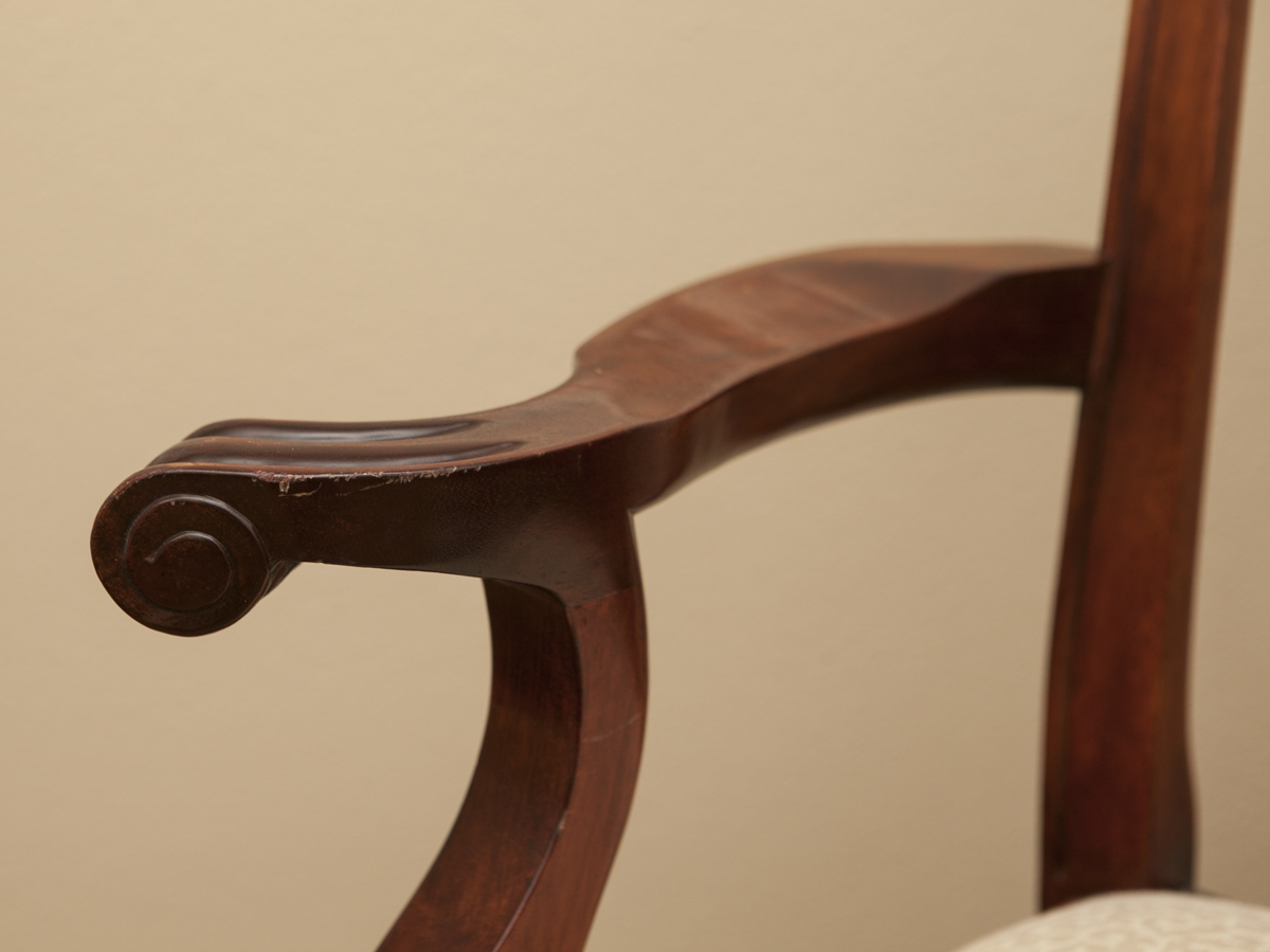 Custom Made Chippendale Style Dining Table and Chairs