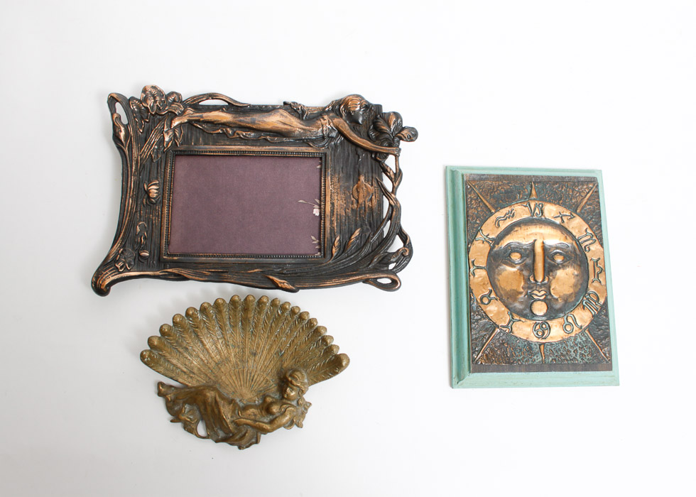 Art Nouveau Style Picture Frame and Ashtray