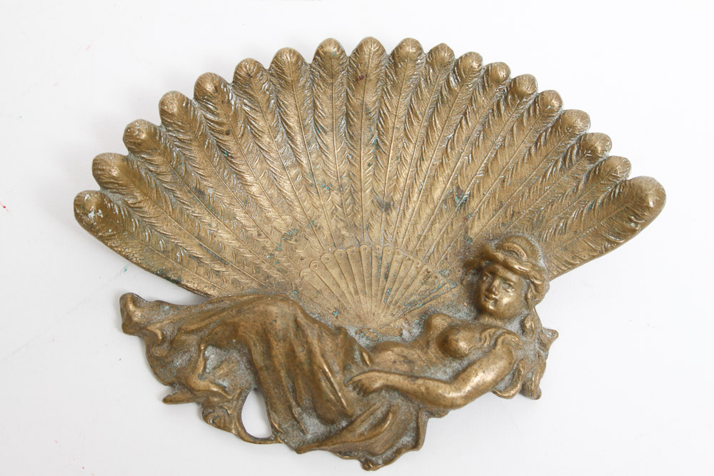 Art Nouveau Style Picture Frame and Ashtray