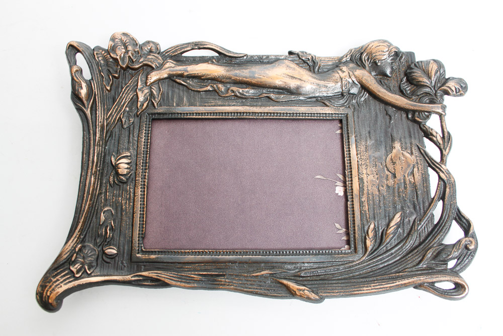 Art Nouveau Style Picture Frame and Ashtray