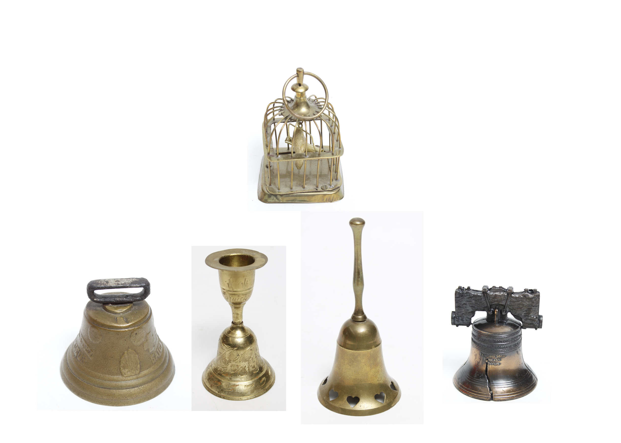Gold Finished Metal Bells