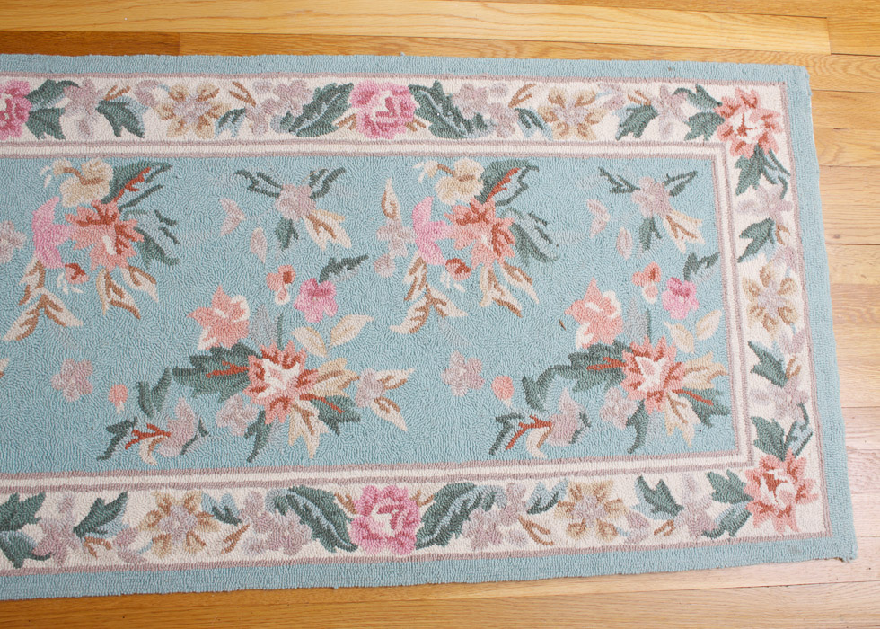 Hooked Floral Runner Rug