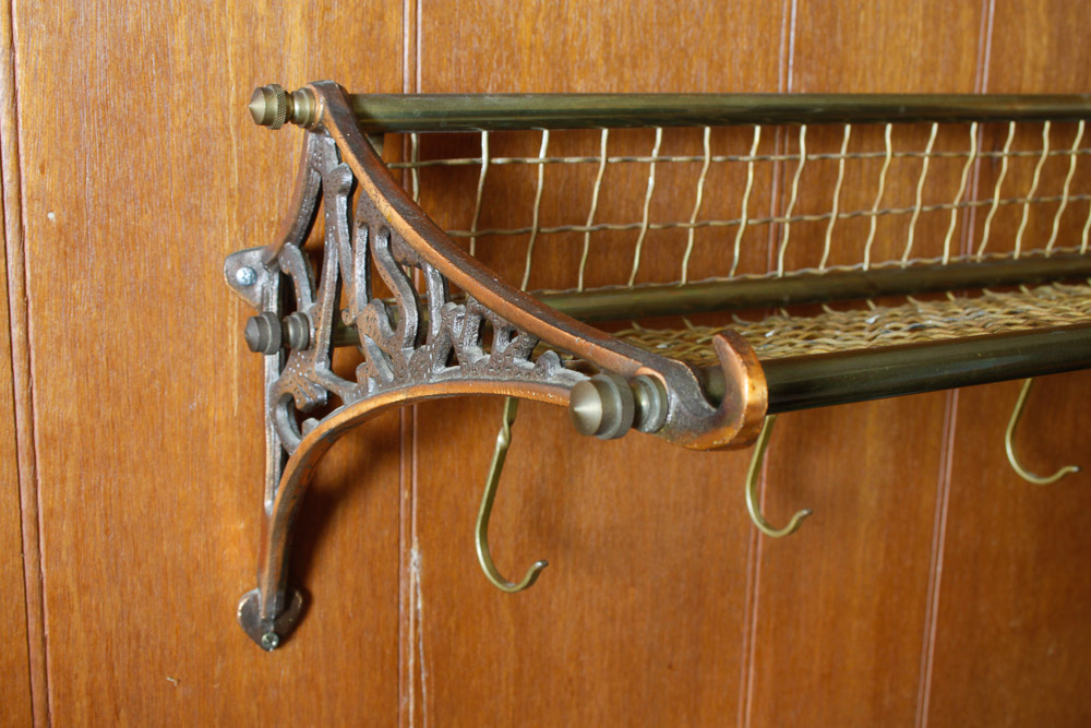 Antique Brass Hat Rack