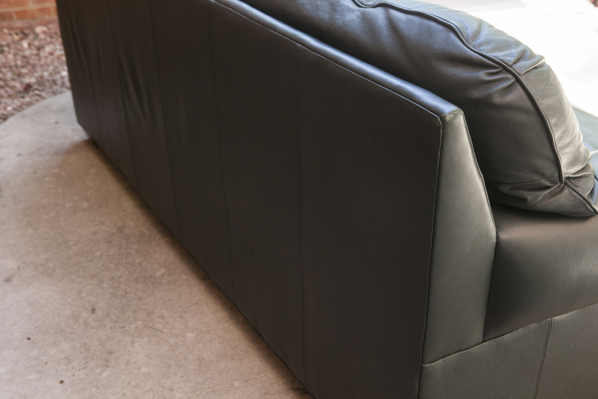 Leathermen's Guild Green Leather Sofa