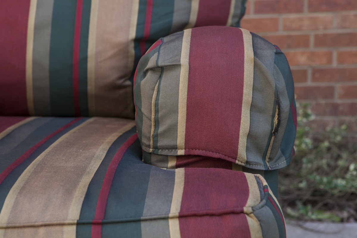 Large Striped Living Chair