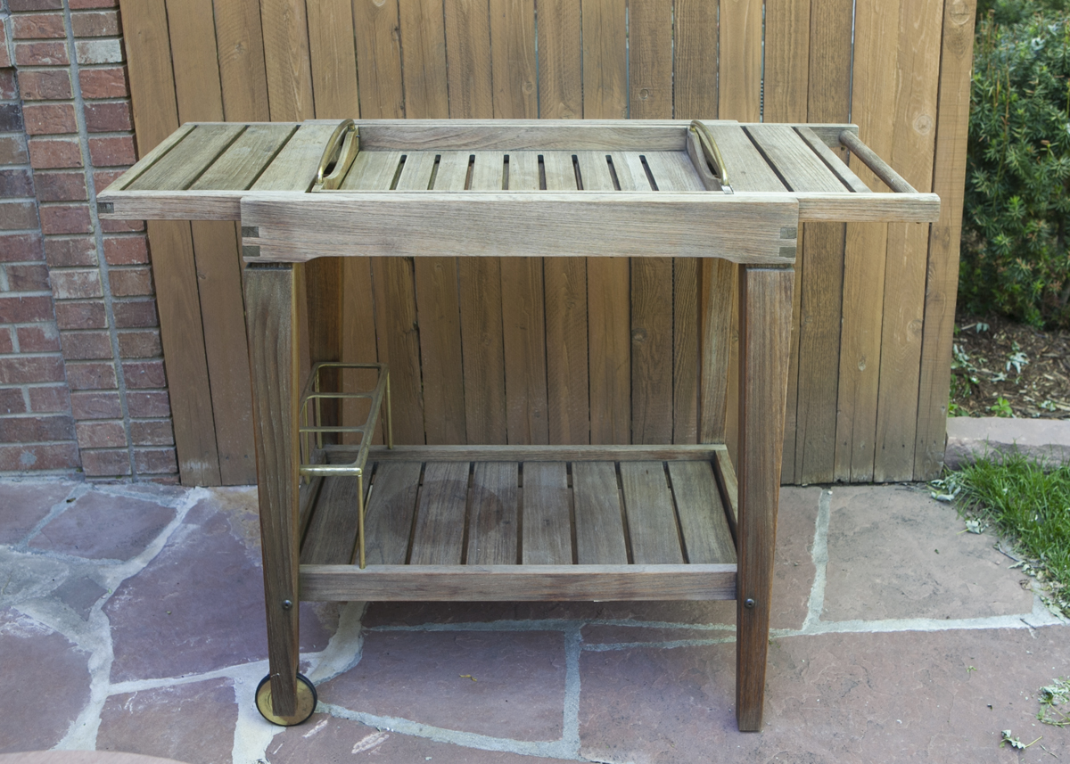 Smith and Hawken Teak Patio Serving Table