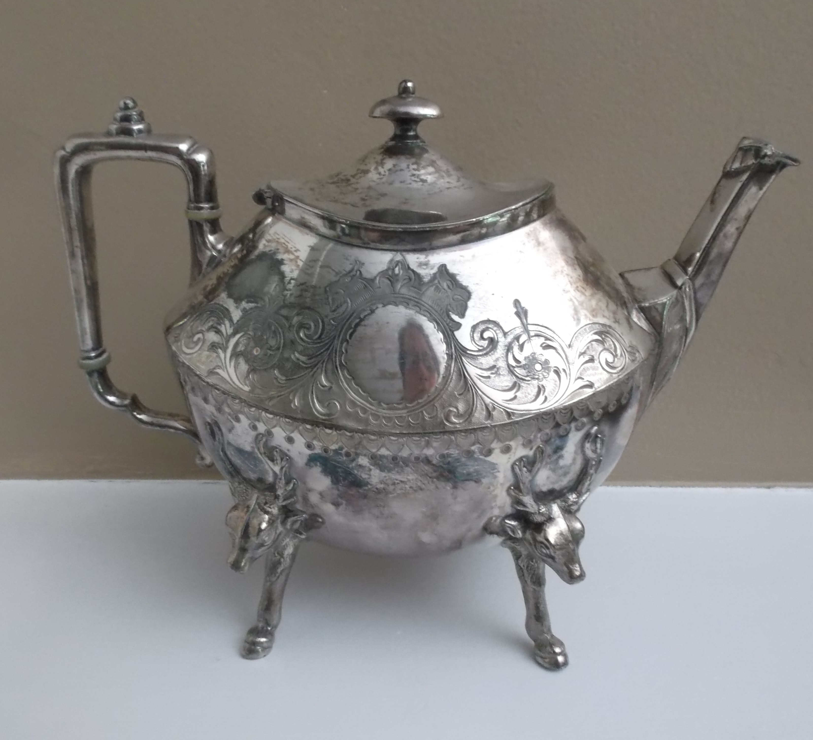 J.F. Curran & Company Silver Plate Tea Set