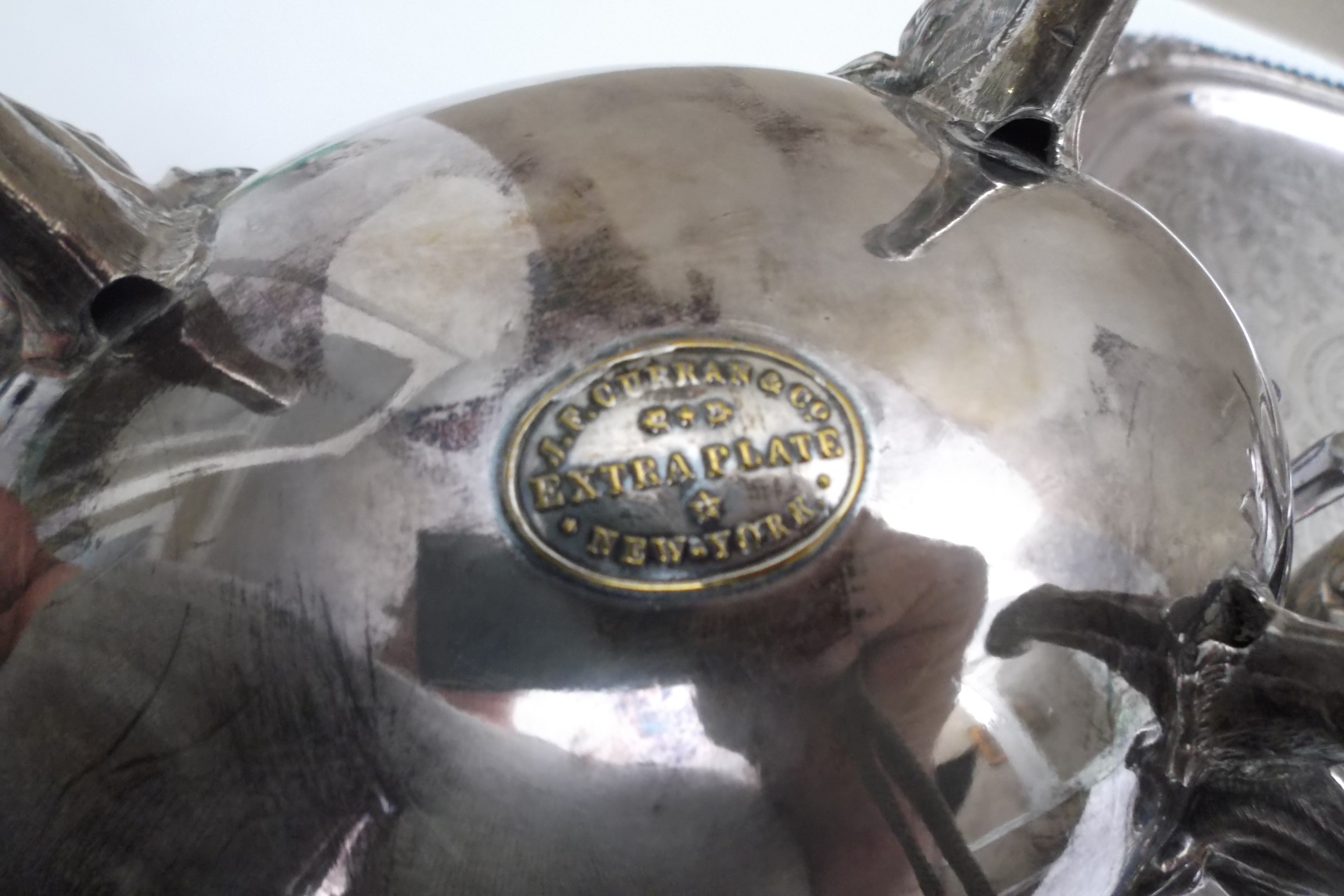 J.F. Curran & Company Silver Plate Tea Set