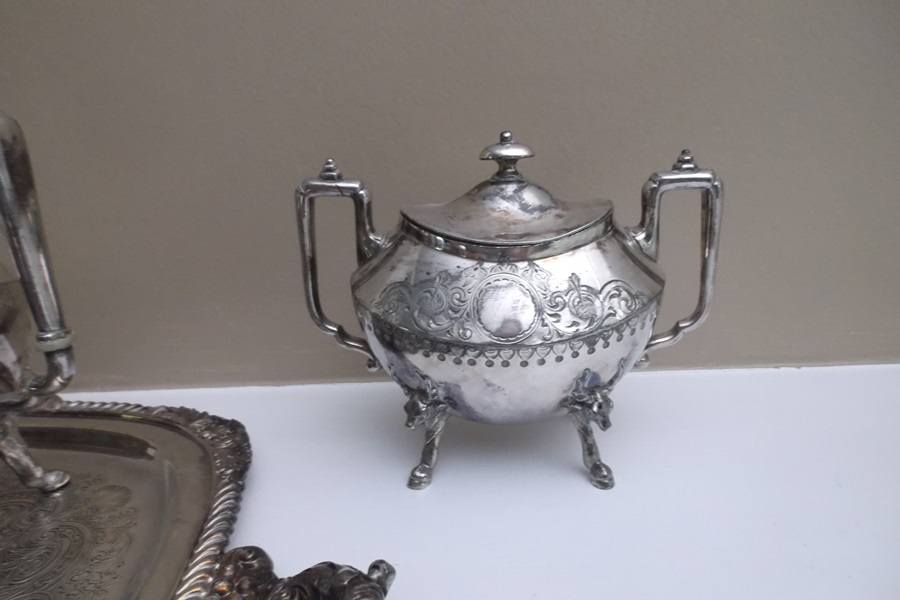 J.F. Curran & Company Silver Plate Tea Set